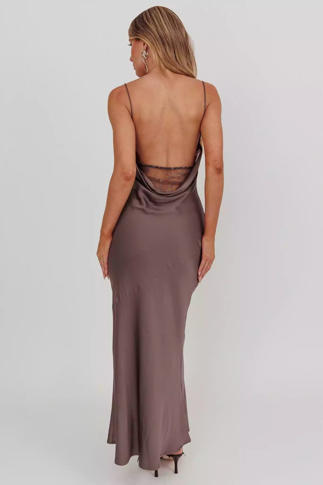 Fashionable dangling collar, scarf collar, waist hollow lace lace lace, Prom Dresses