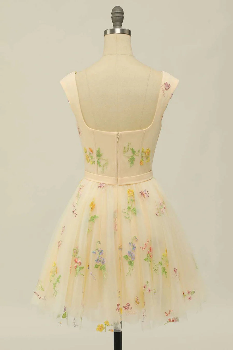 Floral Embroidery Sweetheart A-Line Short Party Dress