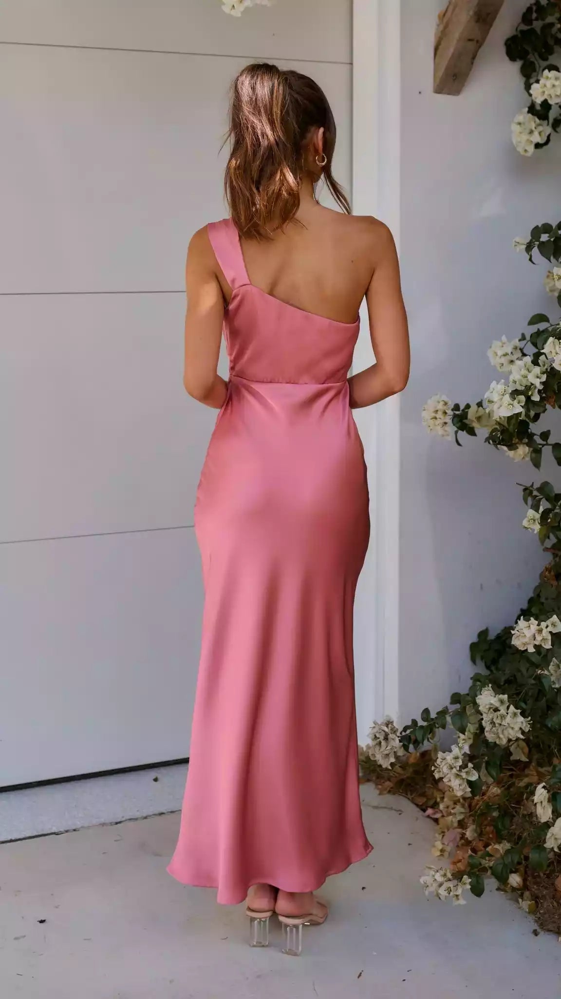 Full of charm, single shoulder strap with pleats, hidden side zipper, fully lined Prom Dresses