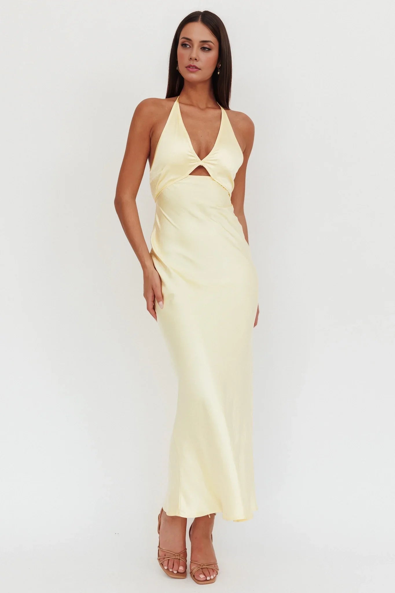 Gorgeous backless lock hole bust, lined bust, lined bridesmaid dress
