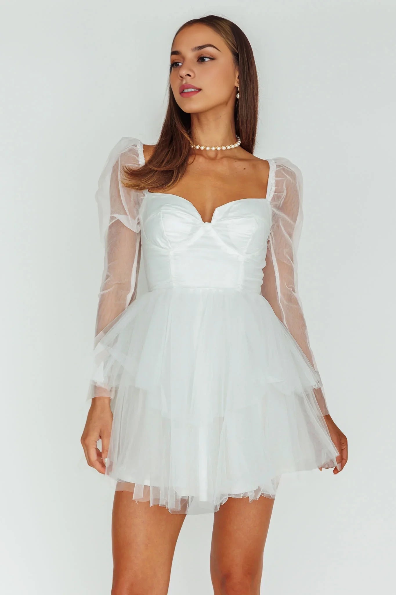 Gorgeous mini padded bust long sleeved back zipper Homecoming Dresses