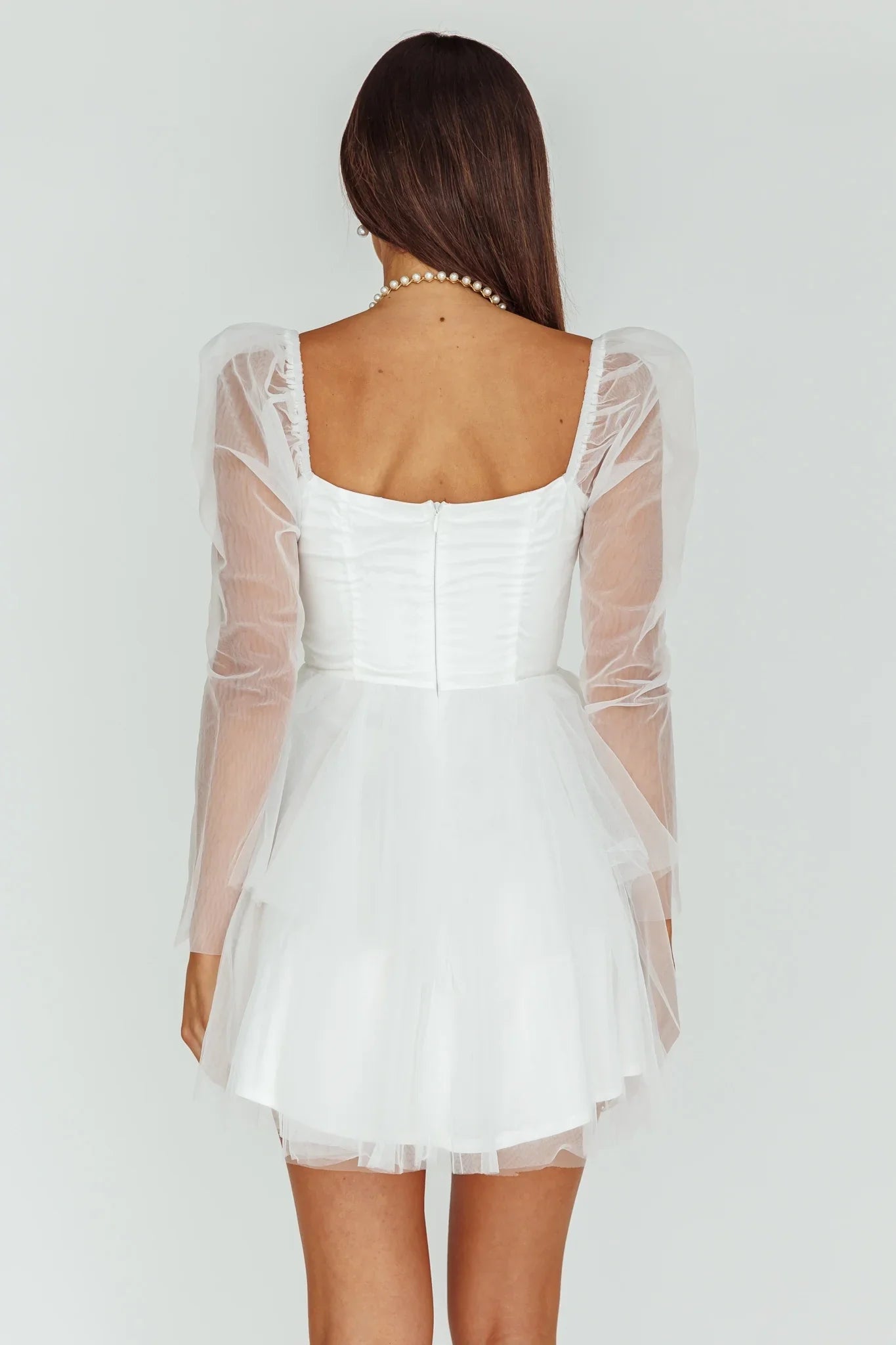 Gorgeous mini padded bust long sleeved back zipper Homecoming Dresses