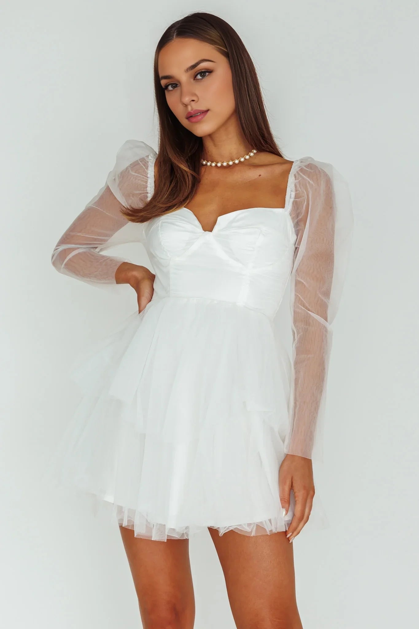 Gorgeous mini padded bust long sleeved back zipper Homecoming Dresses