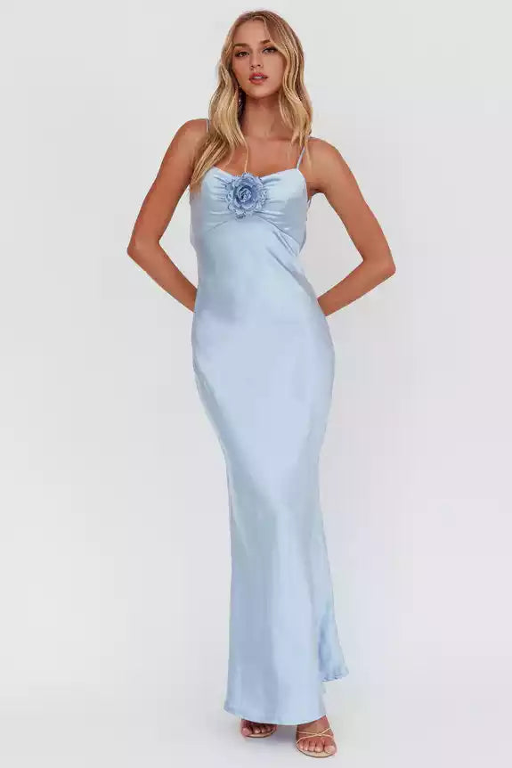 Gorgeous rose dew back satin side zipper creates an impressive look Bridesmaid Dresses