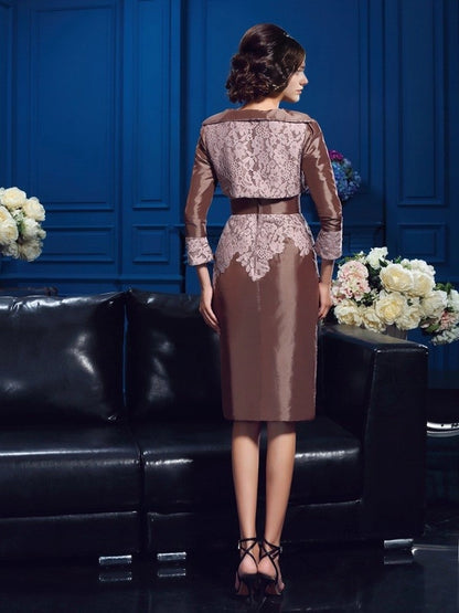Jewelry short sleeved knee length lace bridal gown