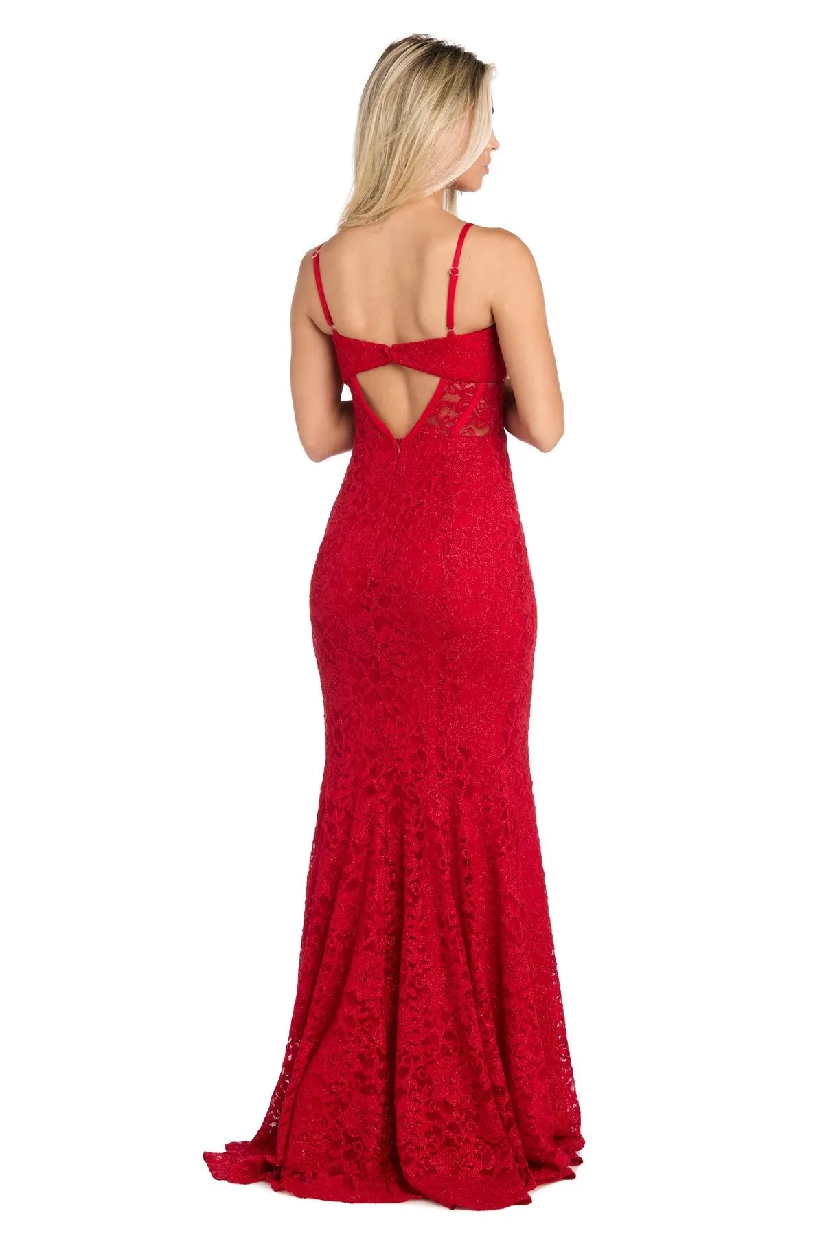 Luxury Red Mermaid Sweetheart Neckline Sleeveless Lace Strap Cut-Out Back Floor-Length Prom Dress