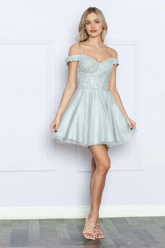 Luxury Silver A-Line Sweetheart Lace Up Short Homecoming Dress for women for sale