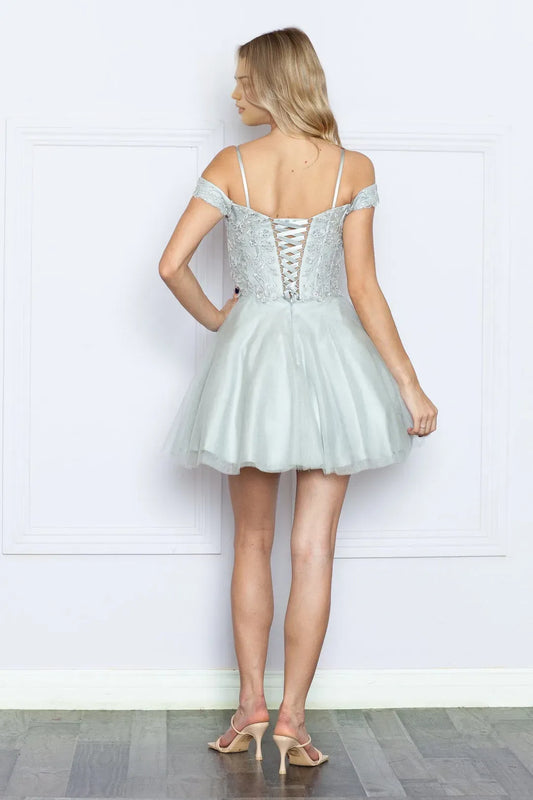 Luxury Silver A-Line Sweetheart Lace Up Short Homecoming Dress for women for sale
