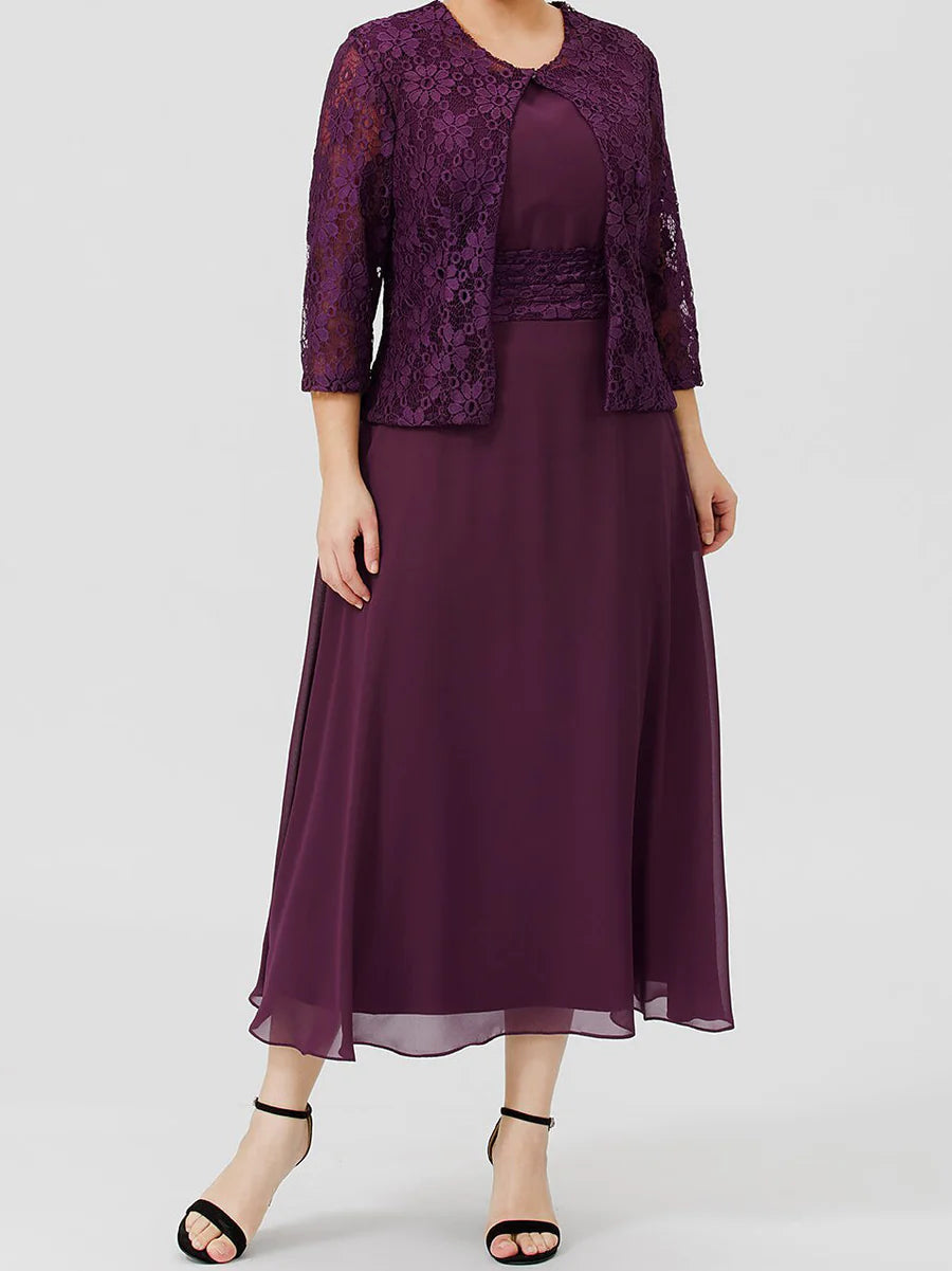 A-Line/Princess Mother of the Bride Dresses with Applique & Jacket