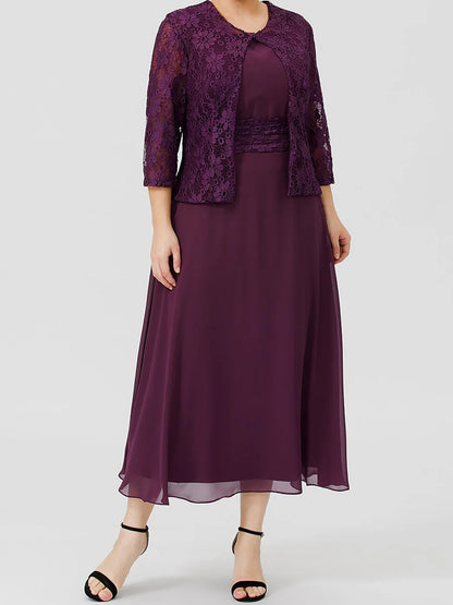 A-Line/Princess Mother of the Bride Dresses with Applique & Jacket