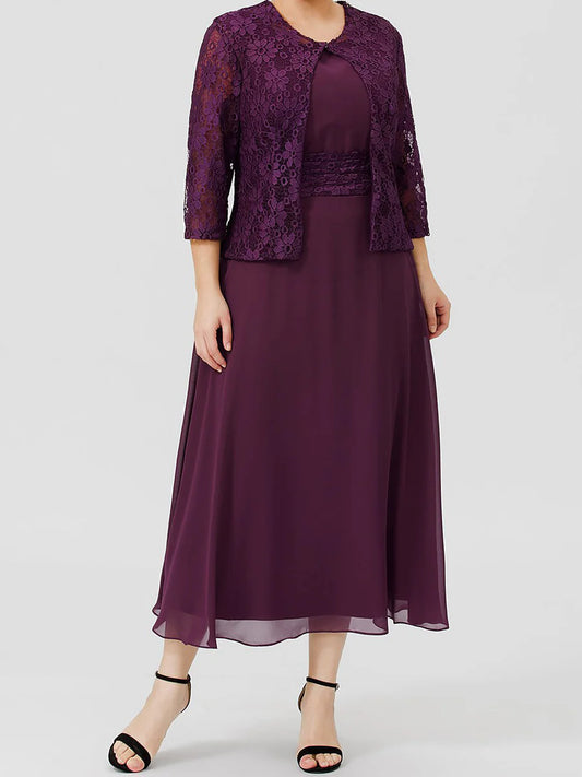 A-Line/Princess Mother of the Bride Dresses with Applique & Jacket