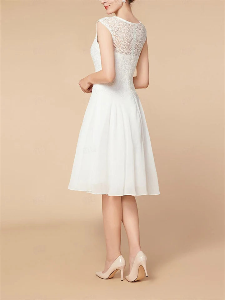 A-Line/Princess 3/4 Length Sleeve Knee Length Mother of the Bride Dresses with Wraps