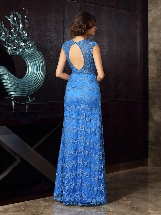 Mermaid Satin High Neck Sleeveless Floor-Length With Applique Mother of the Bride Dresses