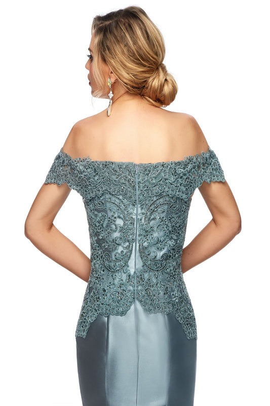 Mermaid lace one shoulder waist and floor length skirt for brides and mothers