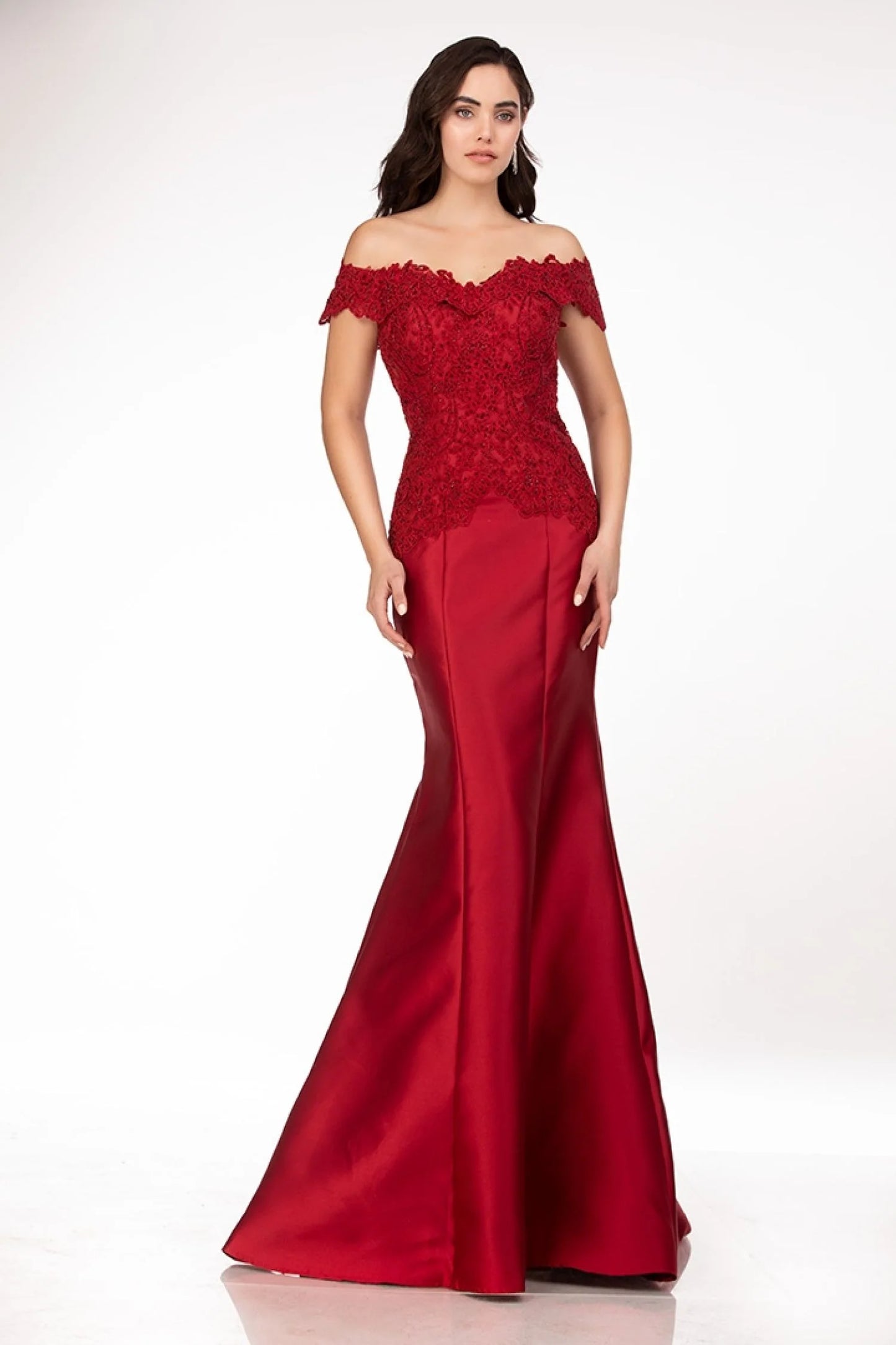 Mermaid lace one shoulder waist and floor length skirt for brides and mothers