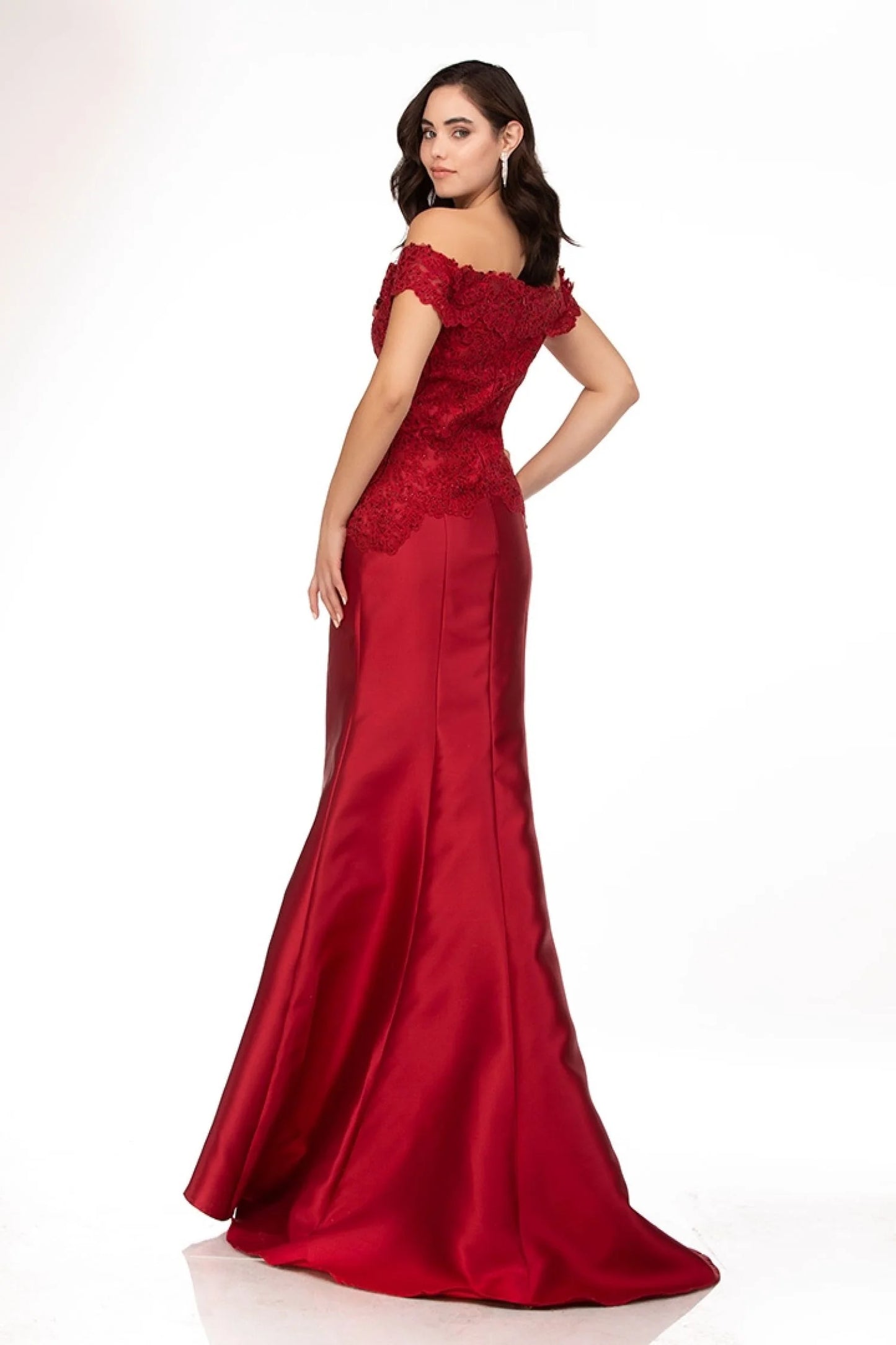Mermaid lace one shoulder waist and floor length skirt for brides and mothers