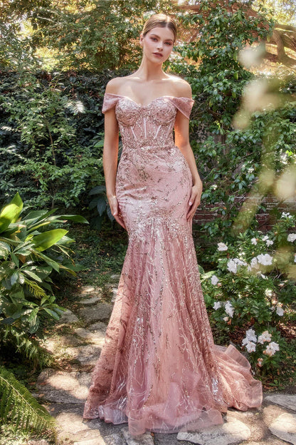 Mermaid one shoulder transparent corset dress with lace sequins