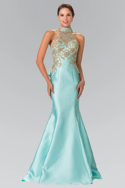 Mermaid pleated phantom backless dress