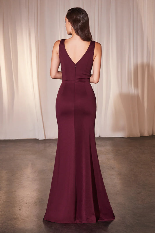 Mermaid round neck sleeveless and floor length skirt