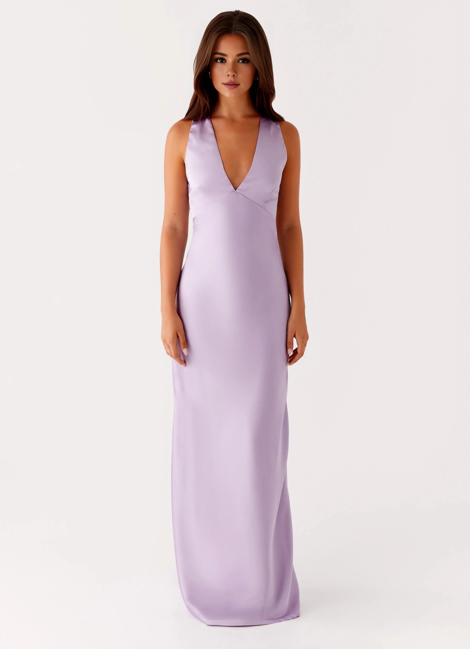 OKBBN Bold and Elegant V-neck Cross Back Prom Dresses