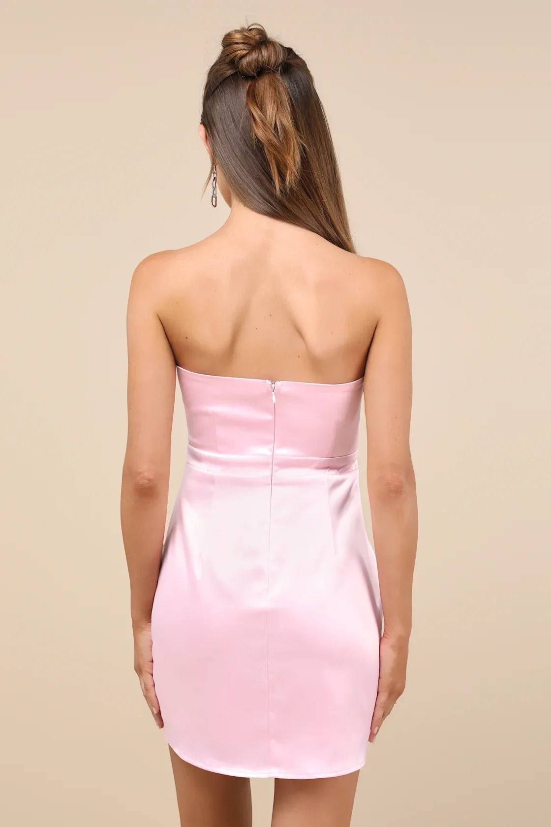 OKBBN Cute and Unique Satin Off Shoulder Bow Mini Homecoming Dresses