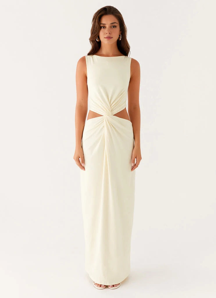 OKBBN Elegant High Collar, Low Waist Skirt silhouette Prom Dresses