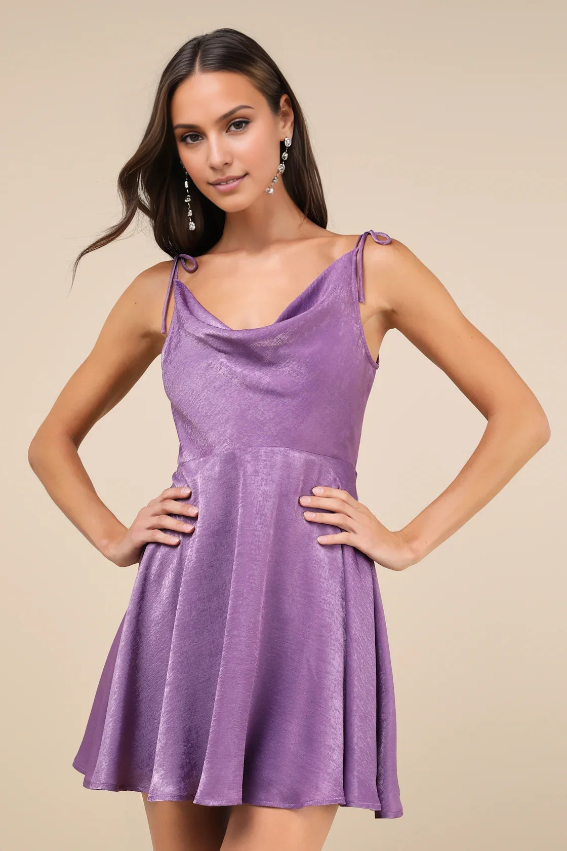OKBBN Elegant Short Satin Lace Mini Homecoming Dresses