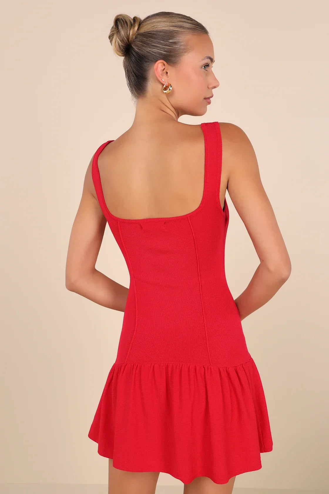 OKBBN Elegant Sleeveless Seam Low Waist Mini Homecoming Dresses