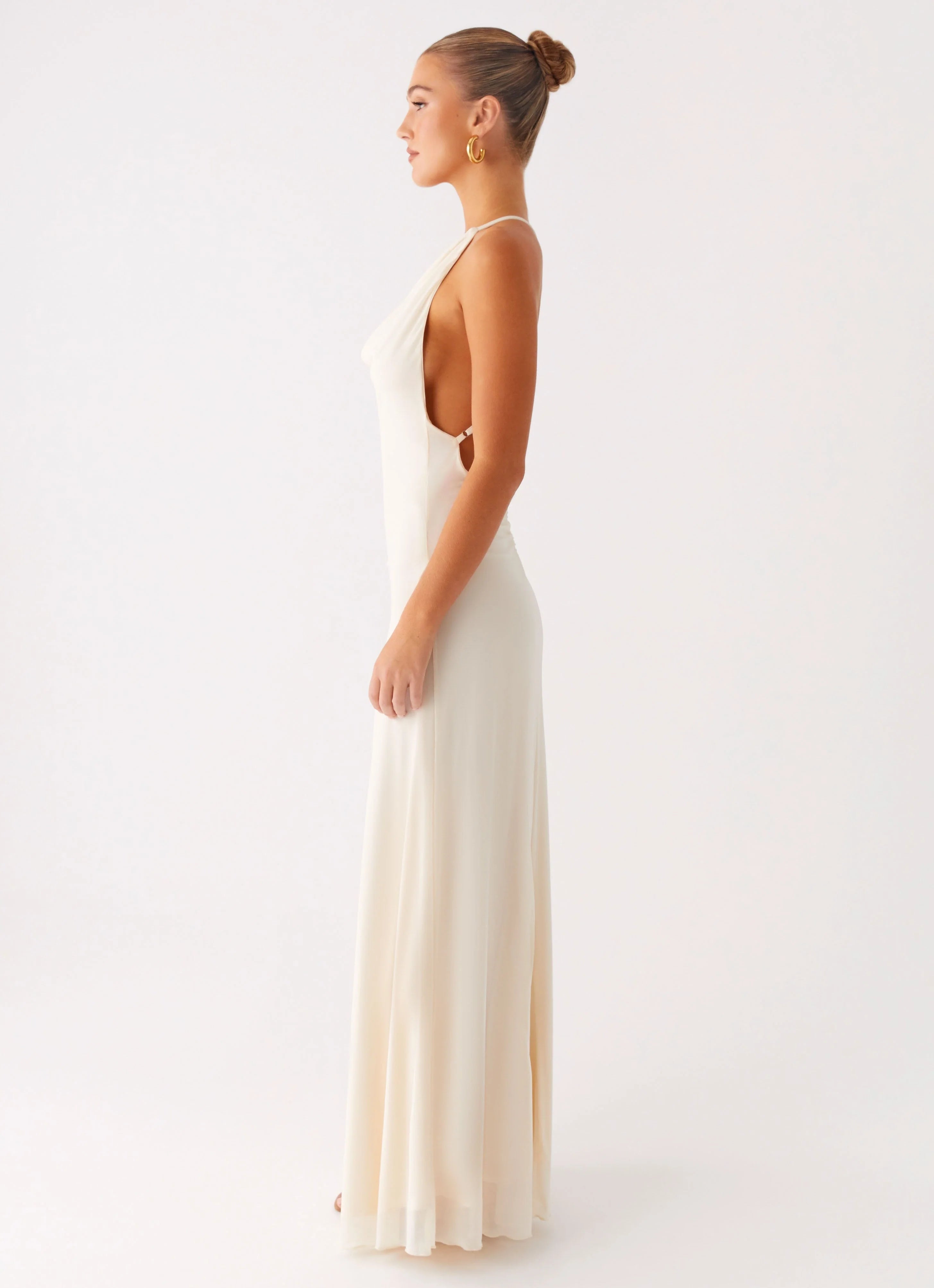 OKBBN Elegant Slimming Pendant Collar Cross Back Homecoming Dresses