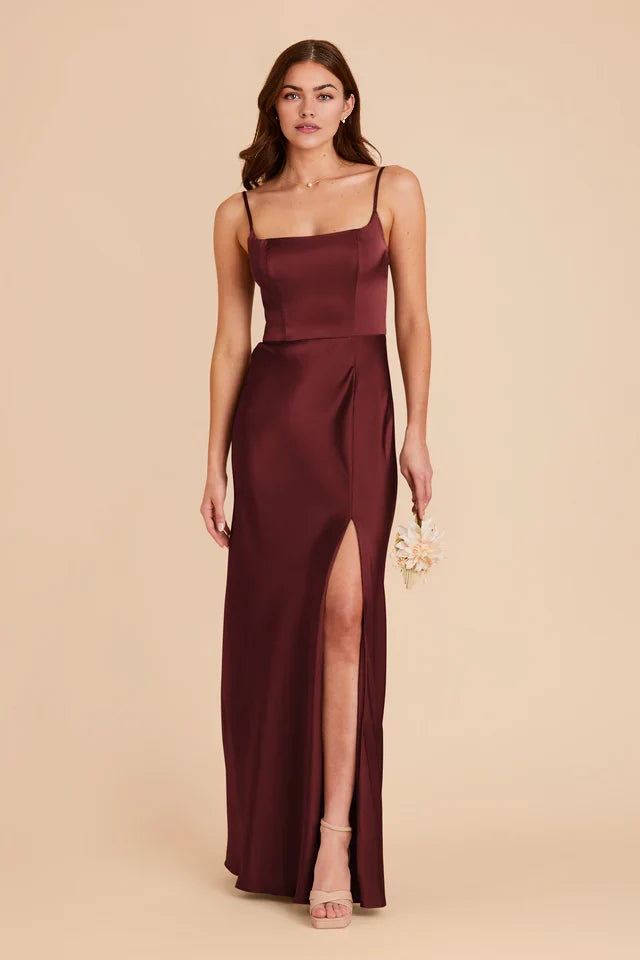 OKBBN Minimalist Skirt with Adjustable Shoulder Straps and Round Neck A-line Prom Dresses