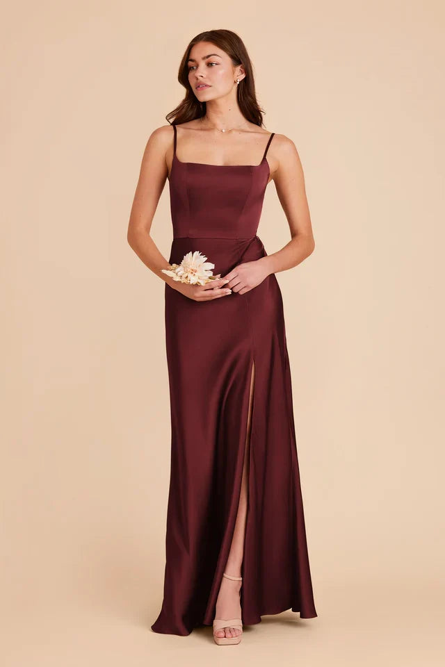 OKBBN Minimalist Skirt with Adjustable Shoulder Straps and Round Neck A-line Prom Dresses