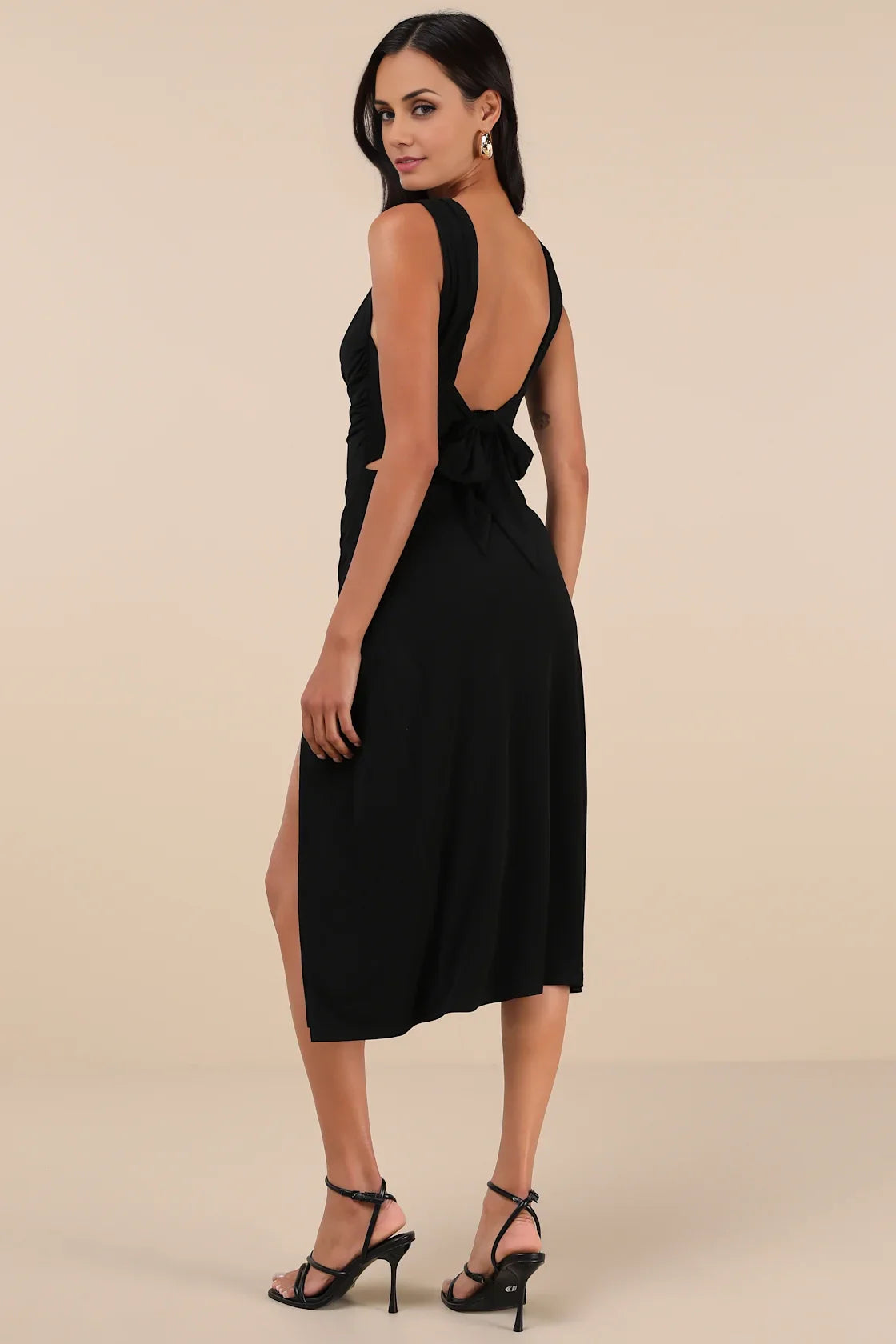 OKBBN Perfect Tight Knitted Neck Strap Medium Length Homecoming Dresses