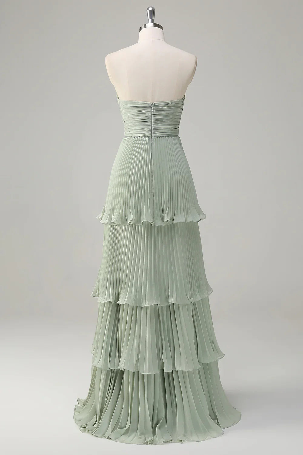 OKBBN's charming A-line sweetheart layered chiffon and ground Bridesmaid Dresses