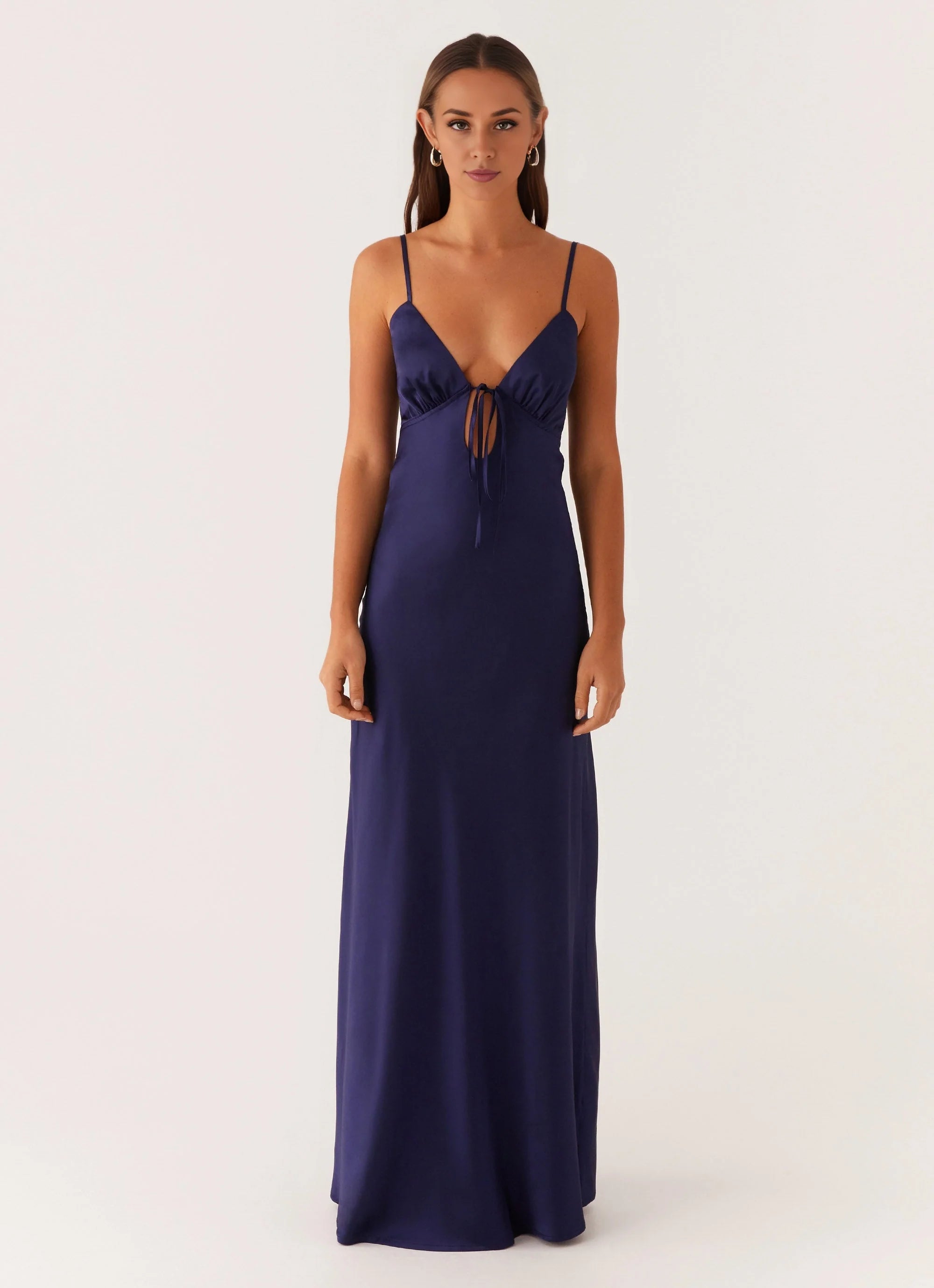 OKBBN's charming V-neck floral satin fully lined Homecoming Dresses