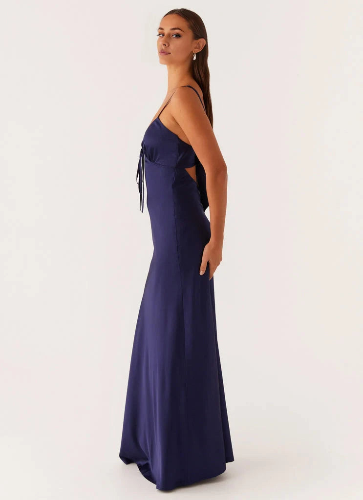 OKBBN's charming V-neck floral satin fully lined Homecoming Dresses