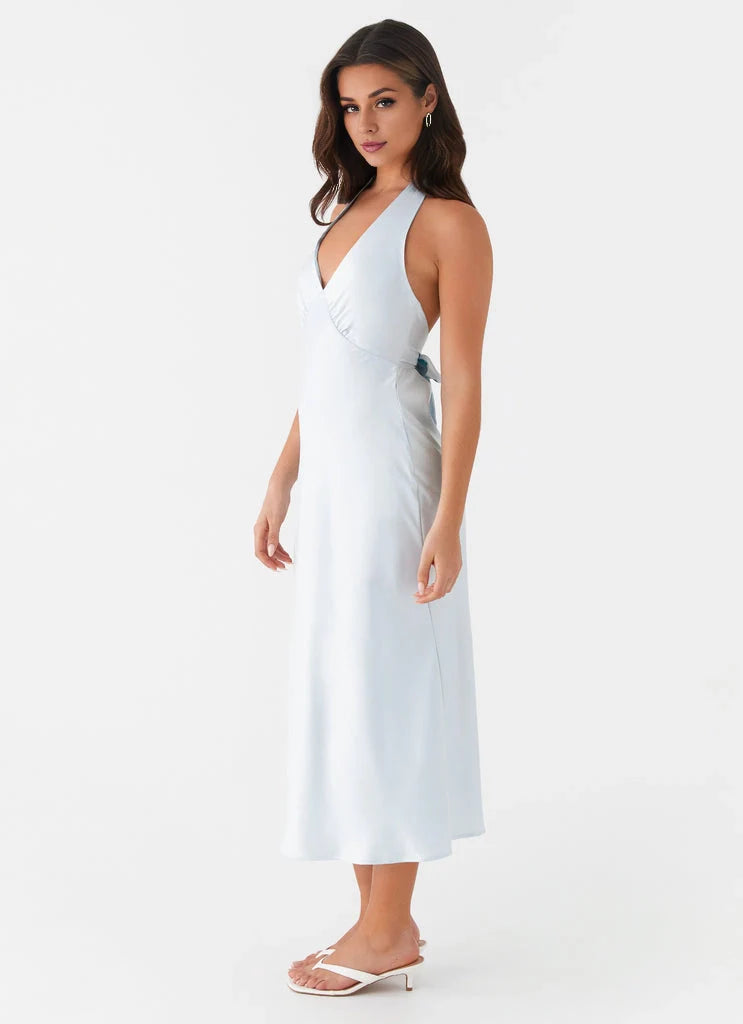 OKBBN's charming diagonal cut, fully lined chest pleats, smooth and natural Prom Dresses
