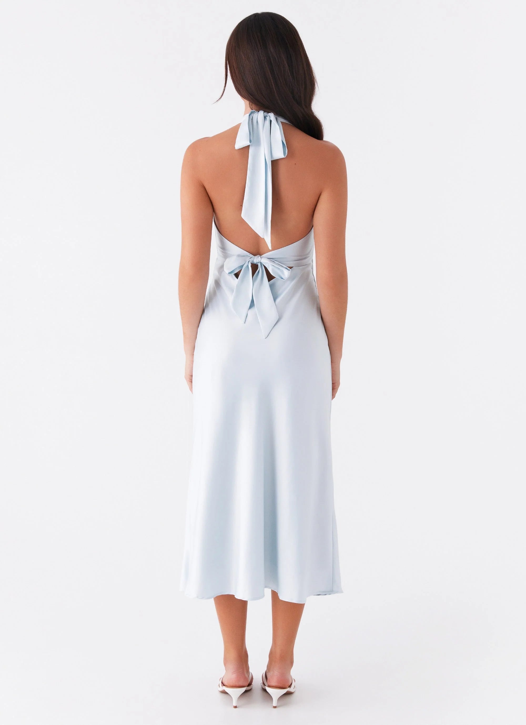 OKBBN's charming diagonal cut, fully lined chest pleats, smooth and natural Prom Dresses