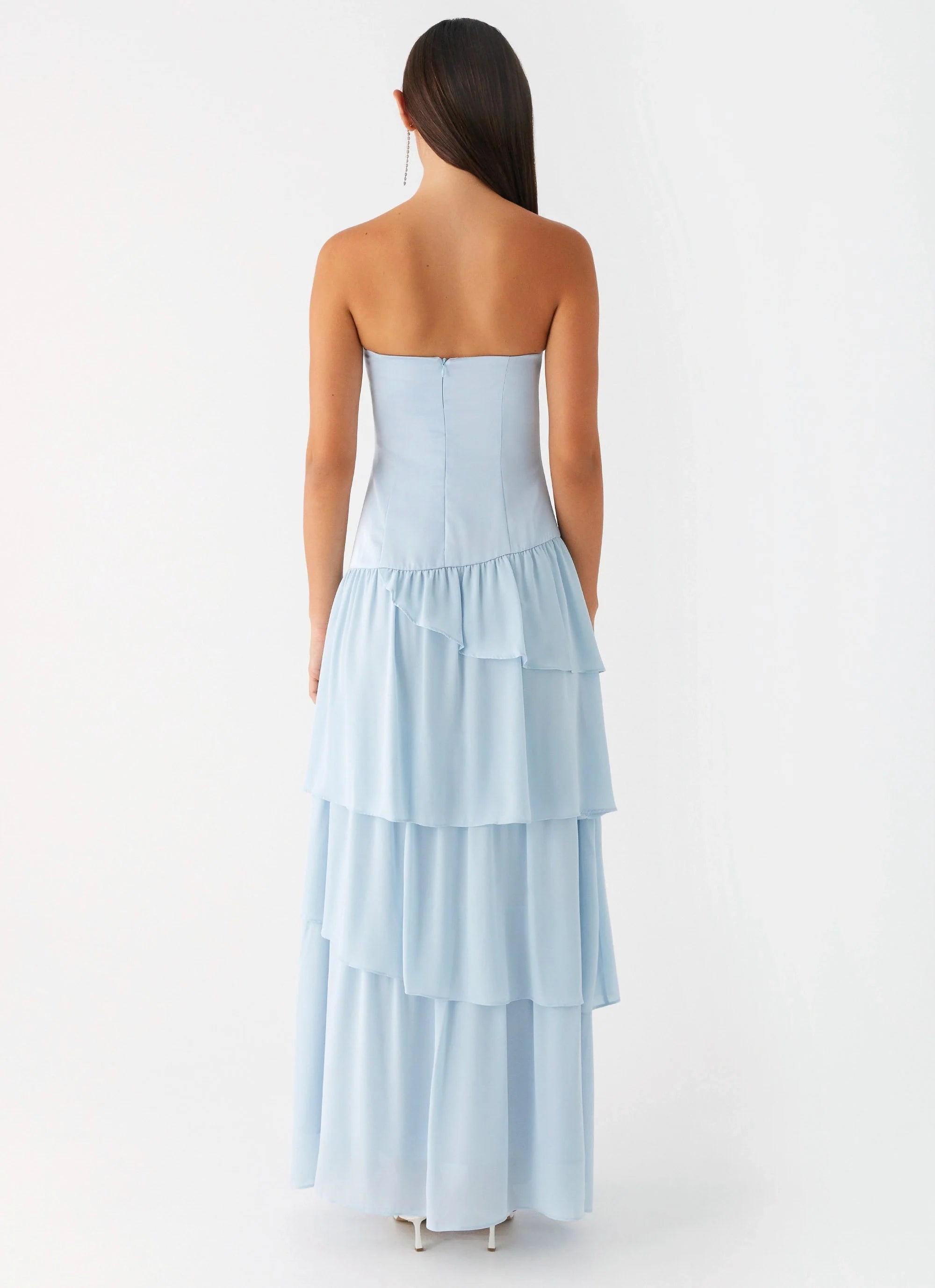 OKBBN's charming layered ruffled sleeveless off shoulder Homecoming Dresses