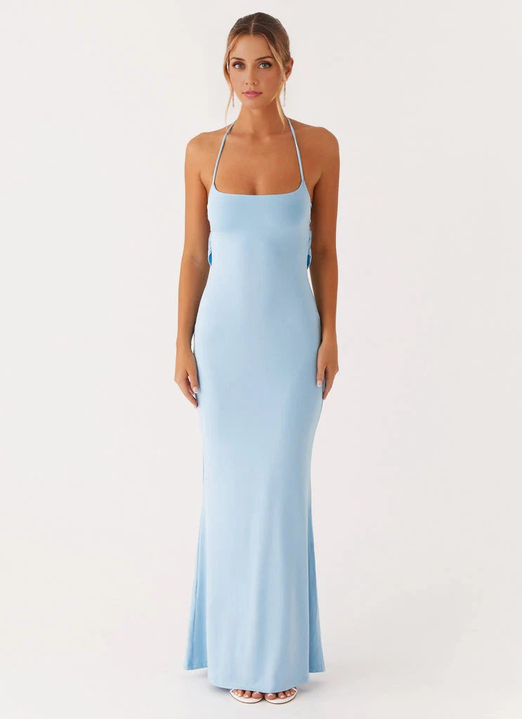 OKBBN's charming low V-neck backless stretch mesh conforms to curves Homecoming Dresses