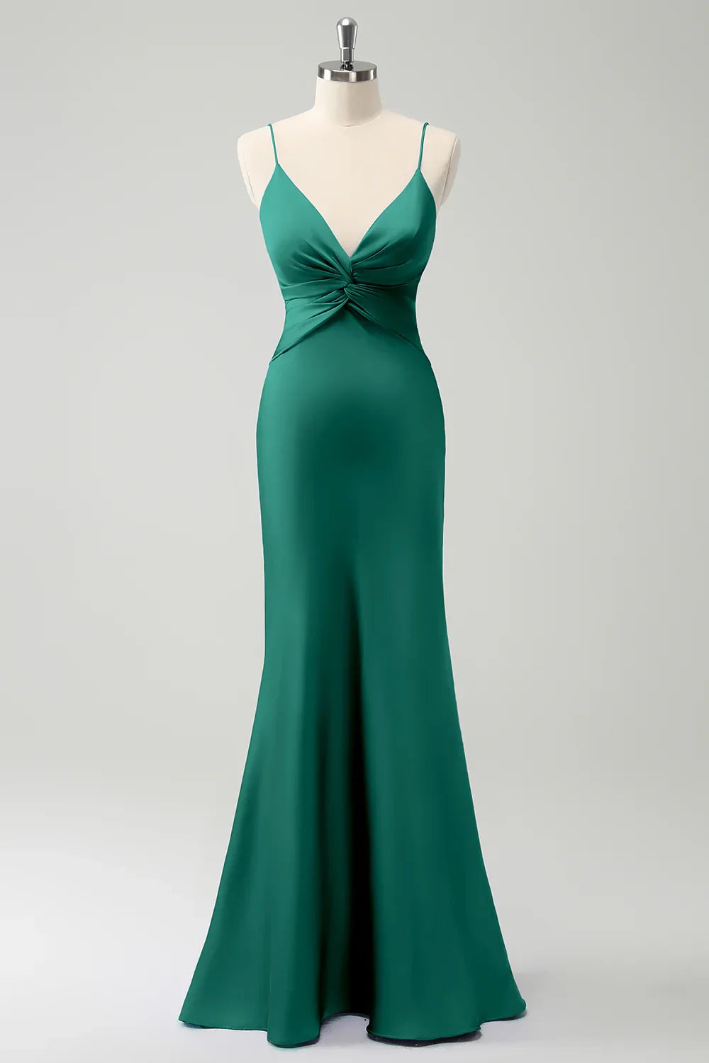 OKBBN's charming mermaid front cross pleated long Bridesmaid Dresses