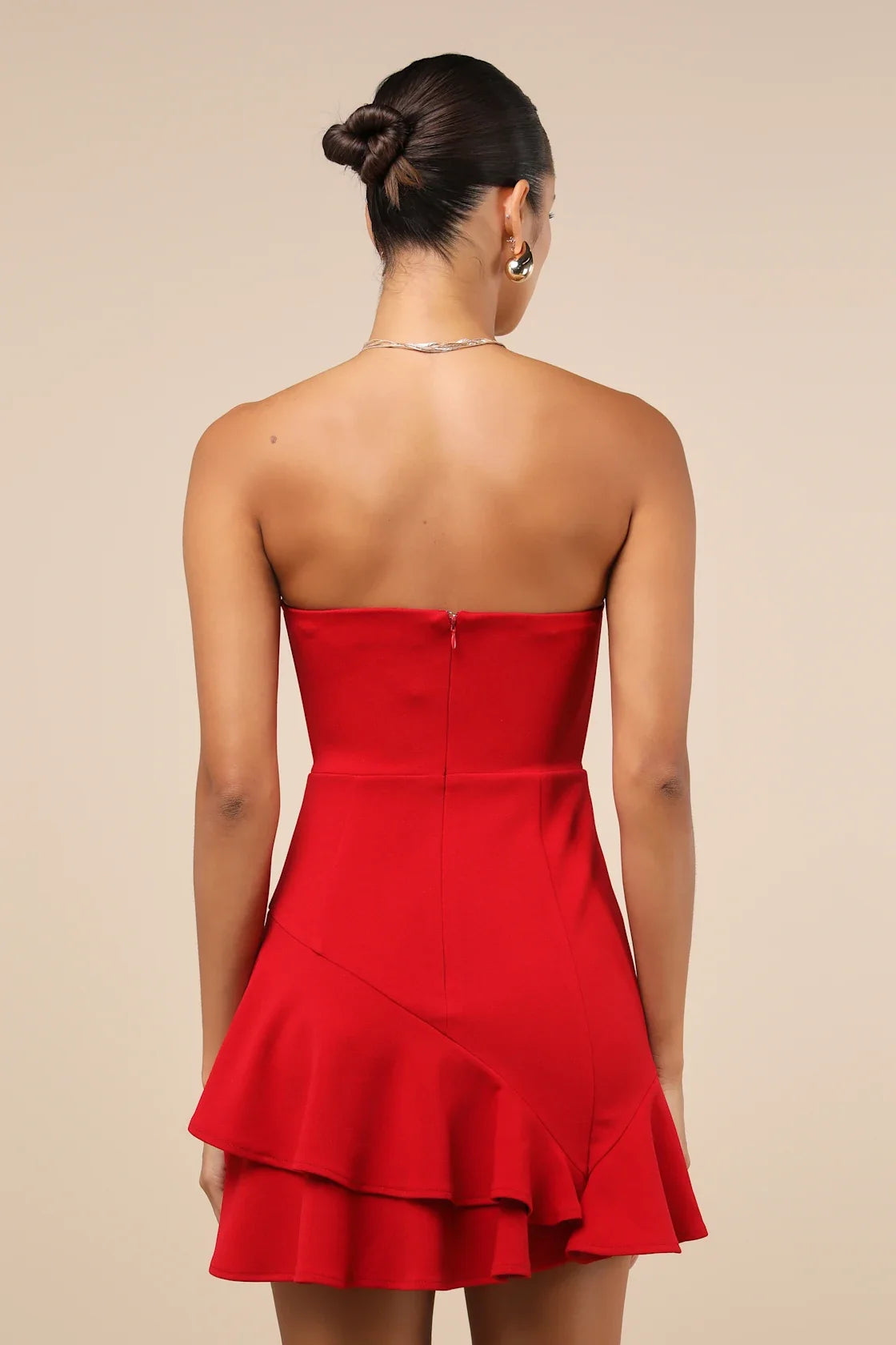 OKBBN's charming off shoulder ruffled mini Homecoming Dresses