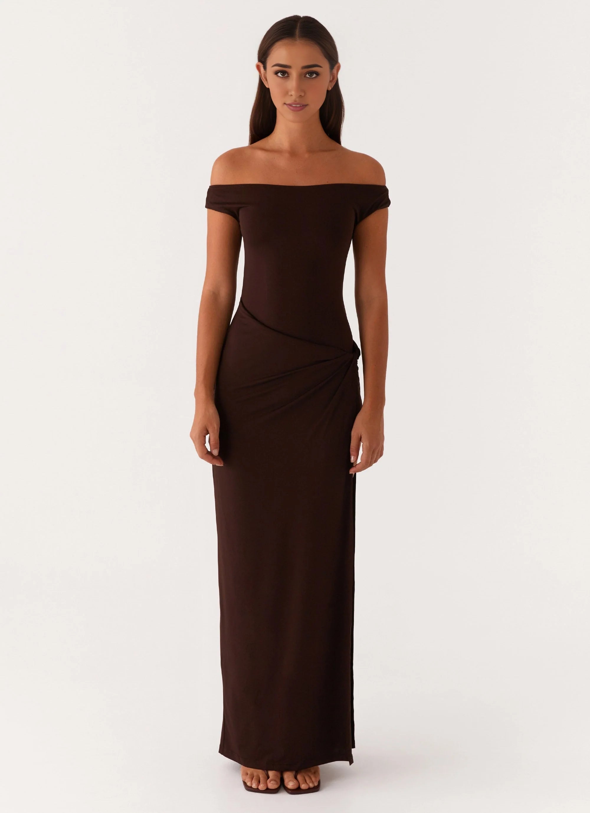 OKBBN's charming off shoulder stitching and exquisite pleats showcase your graceful figure Prom Dresses