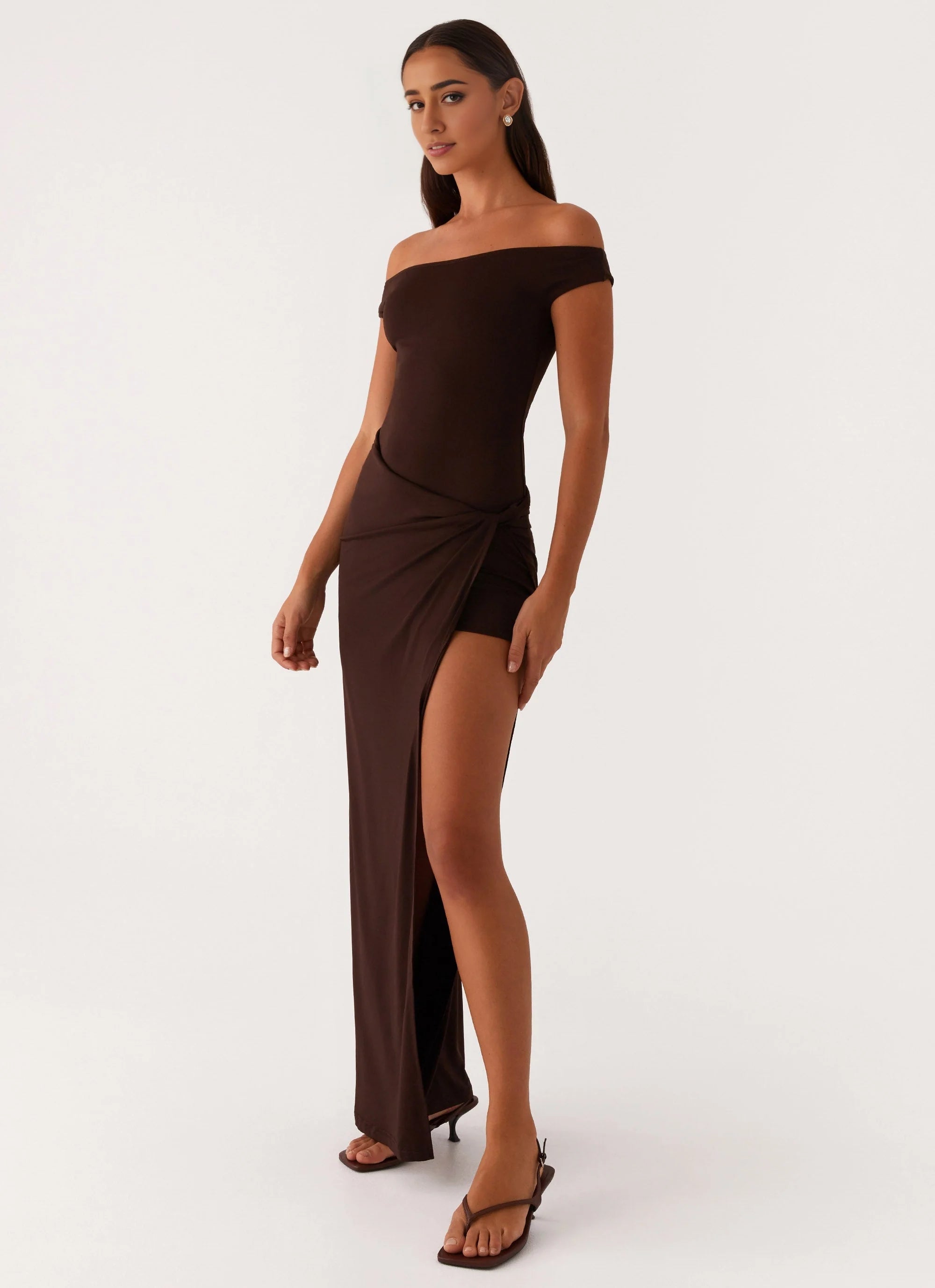 OKBBN's charming off shoulder stitching and exquisite pleats showcase your graceful figure Prom Dresses