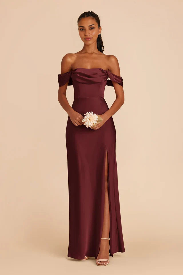 OKBBN's charming off shoulder strapless pleated scarf collar with exquisite and elegant design Prom Dresses