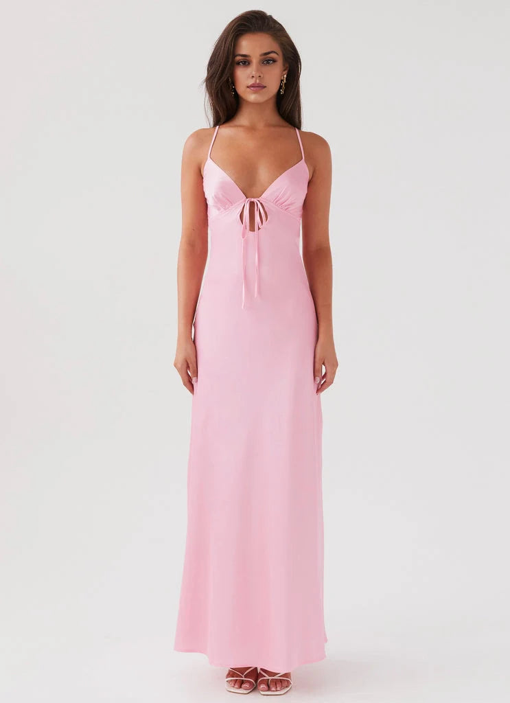OKBBN's charming satin smooth and minimalist silhouette slim fit Prom Dresses