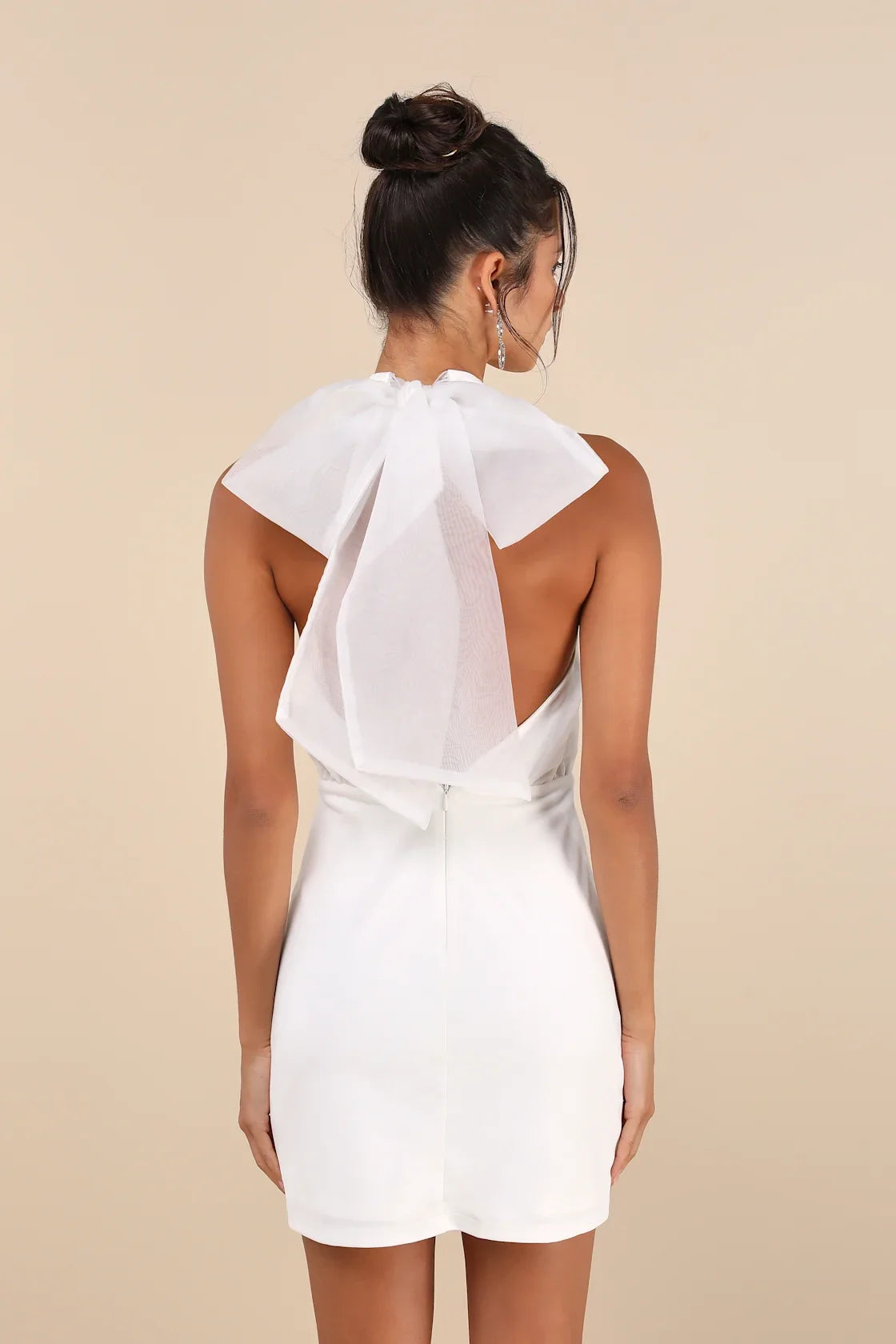 OKBBN's charming short organza backless mini Homecoming Dresses