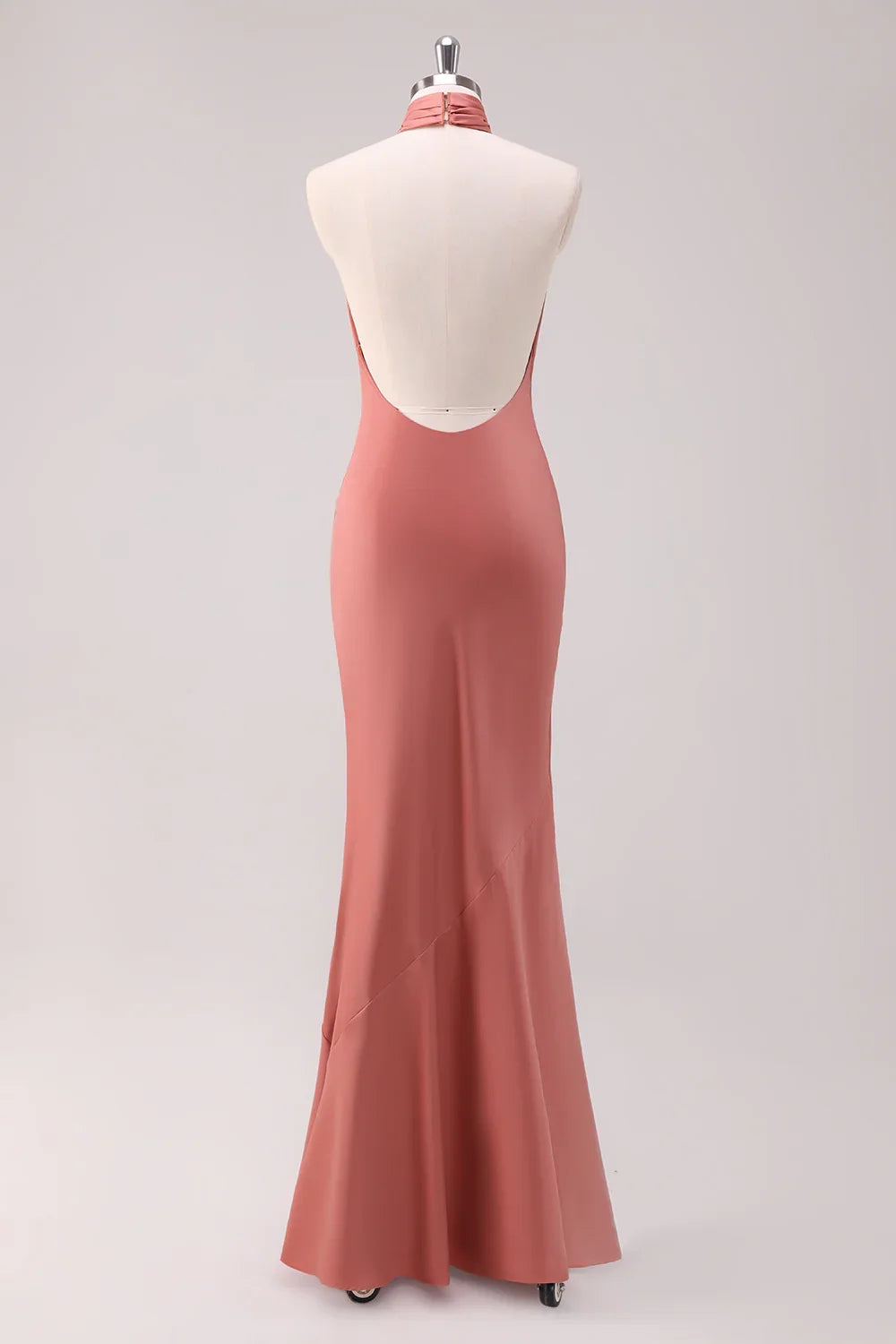 OKBBN's charming slim fit mermaid camisole with backless and satin floor Bridesmaid Dresses