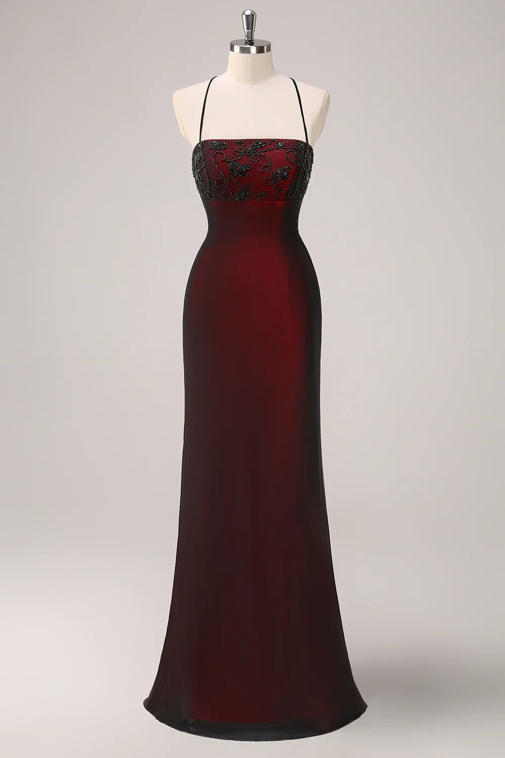OKBBN's charming slim fit slim shoulder strap with back strap and long Bridesmaid Dresses
