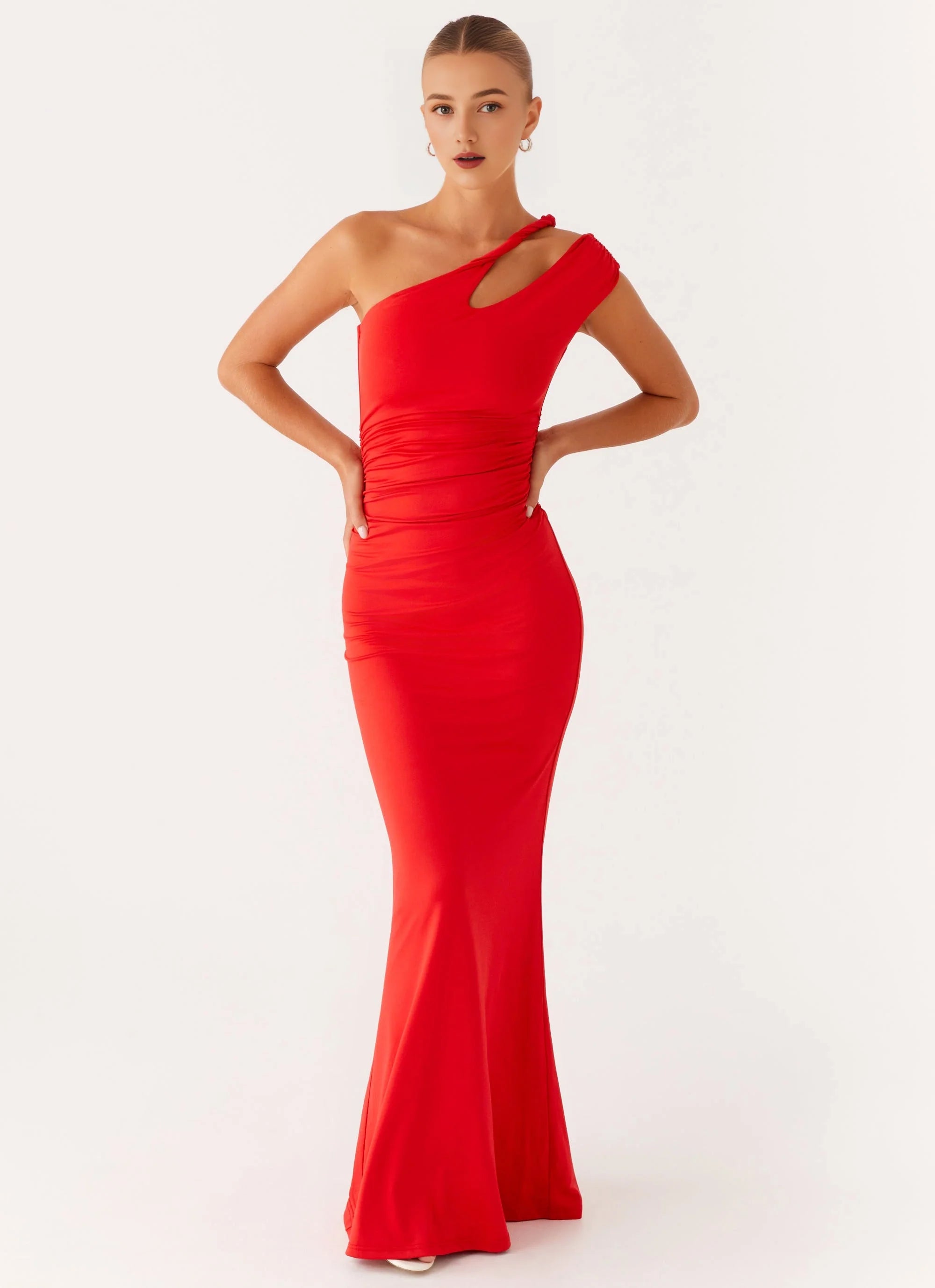OKBBN's charming twisted shoulder strap pleats Homecoming Dresses