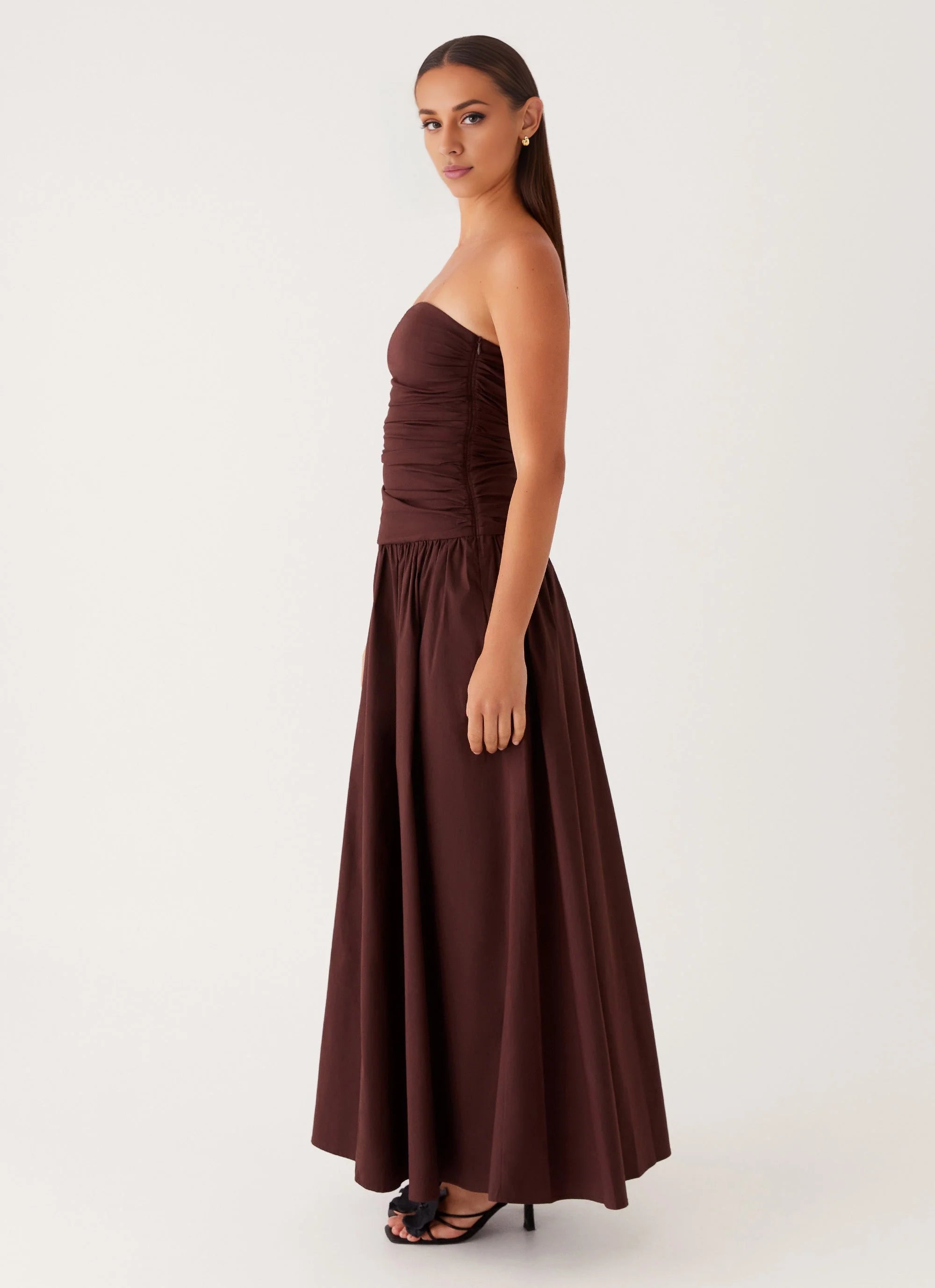 OKBBN's elegant off shoulder pleated details exude delicacy and charm Prom Dresses